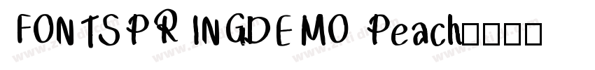 FONTSPRINGDEMO Peach字体转换